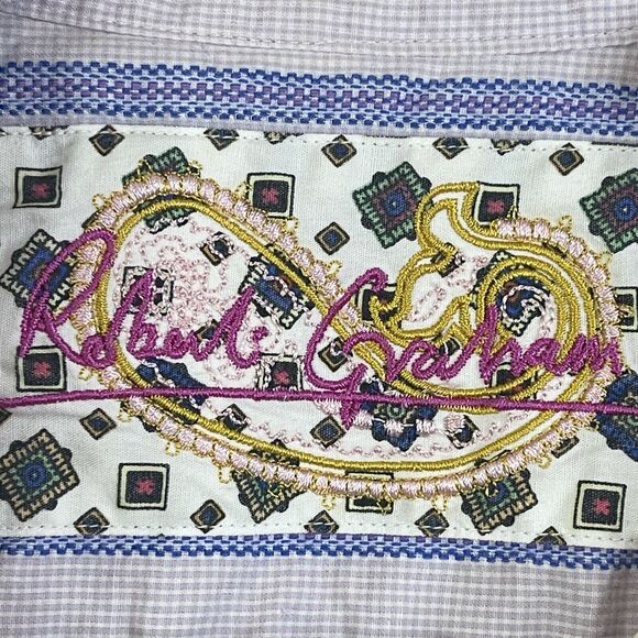 Robert Graham Top Womens S Striped Colorful Coastal Cowgirl Button Up Flip Cuff - Picture 3 of 9